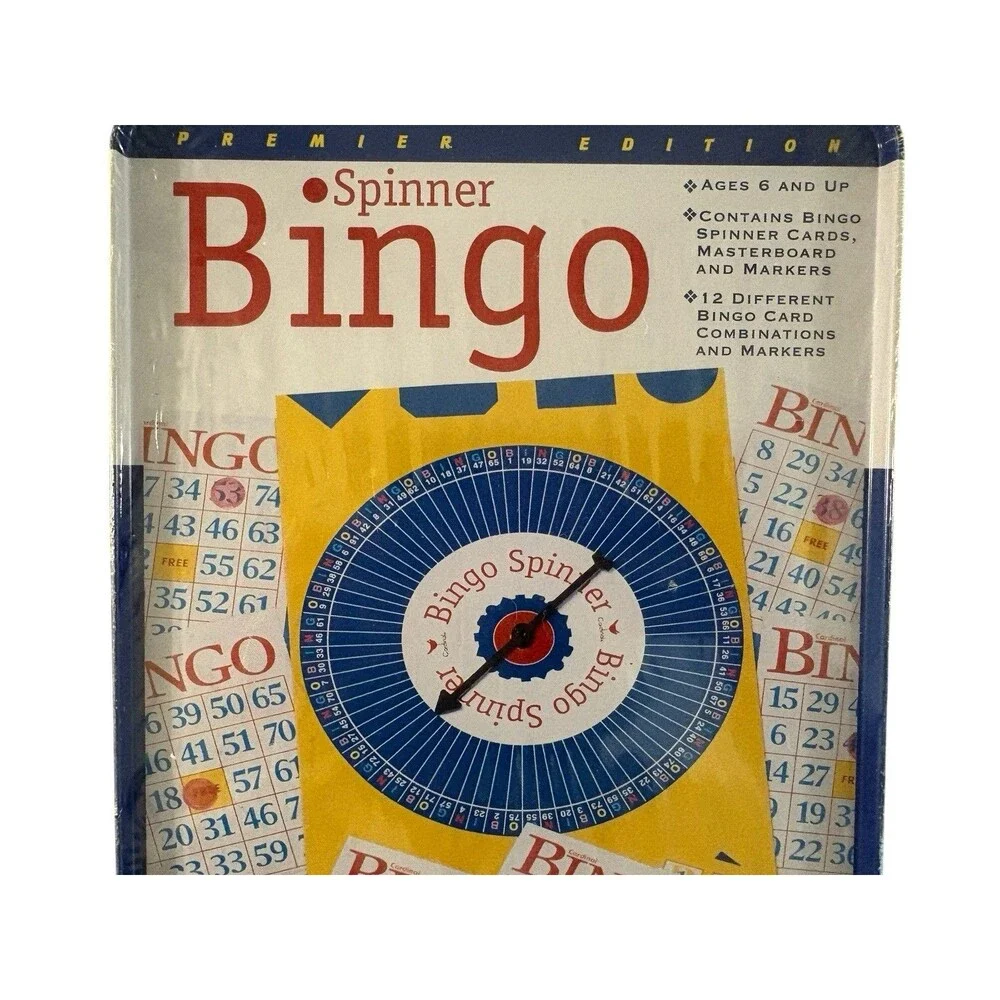 Vintage Cardinal Spinner Bingo Game Premier Edition 2001 Metal Storage Tin New!